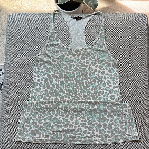 Y2K Vintage Urban Outfitters Racer Back Cheetah Print Tank , Size: Small - Picture 1 of 17